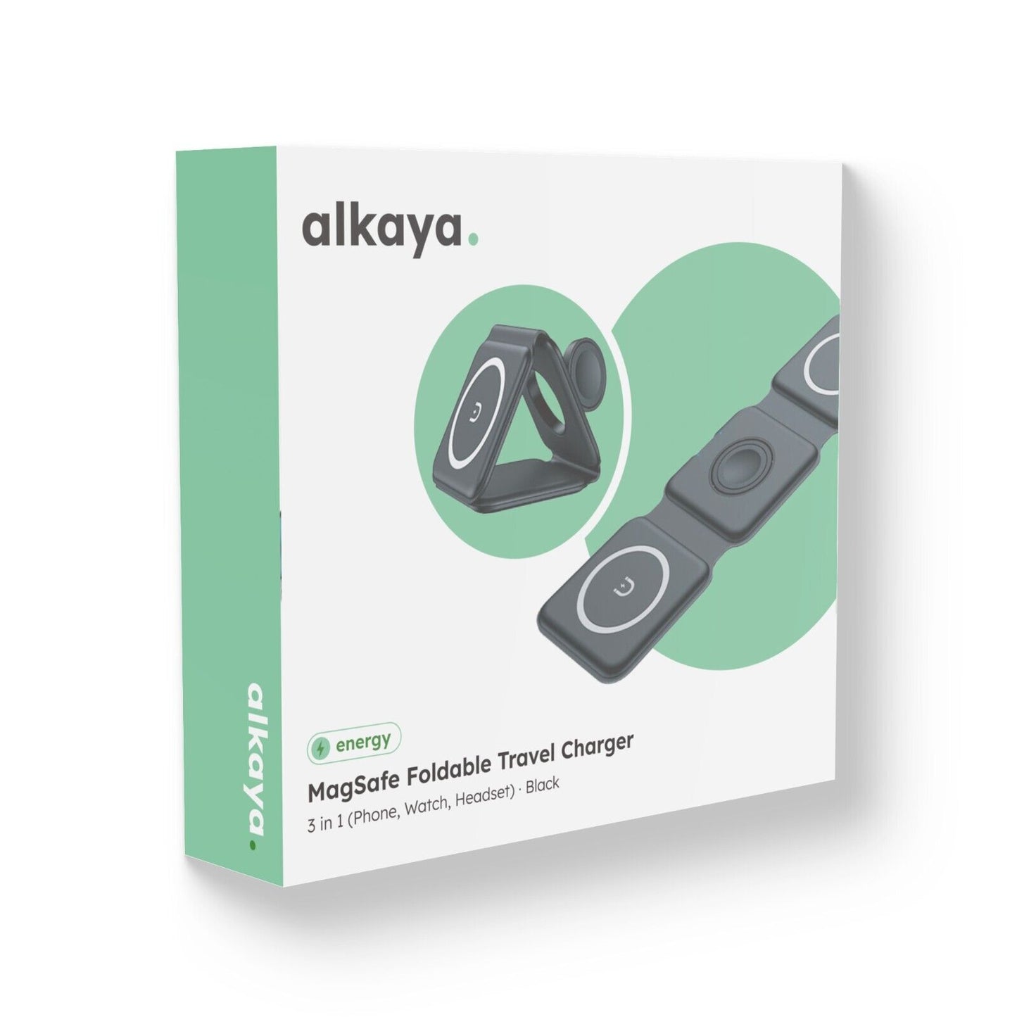 Alkaya Reise Induktives Ladegerät faltbar schwarz