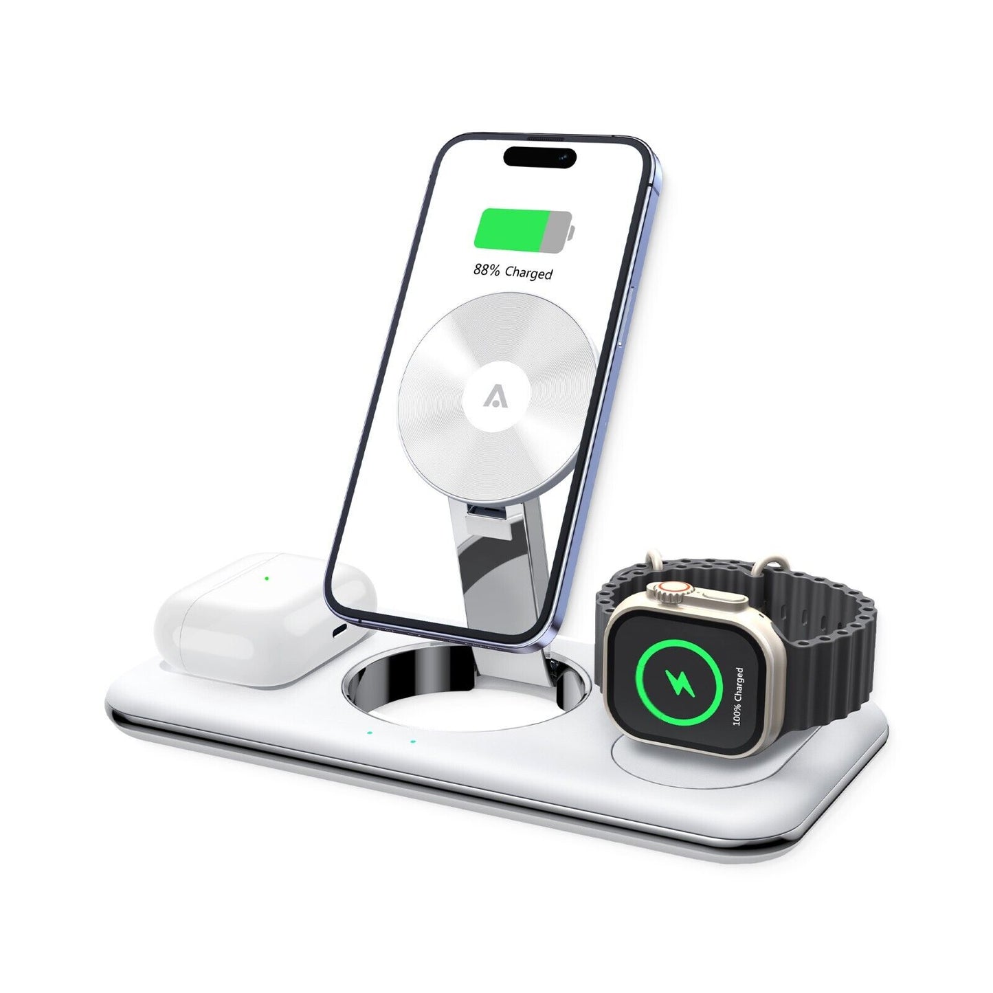 Alakaya 3in1 Ladestation in weiß