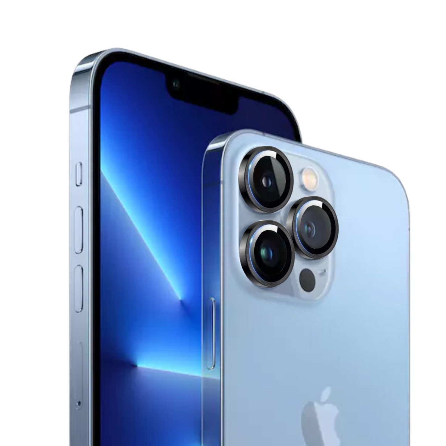 Linsenschutz Ringe in schwarz für iPhone