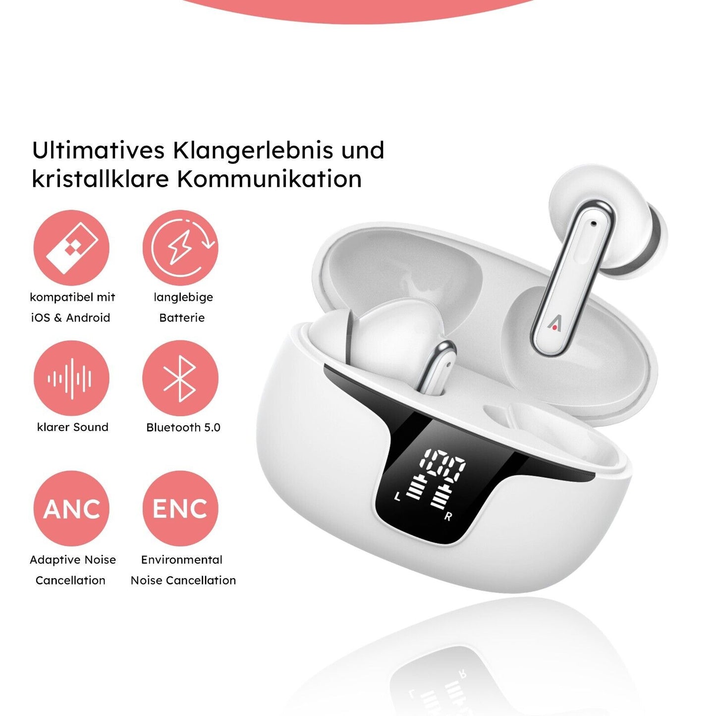 Alkaya Bluetooth Kopfhörer weiß