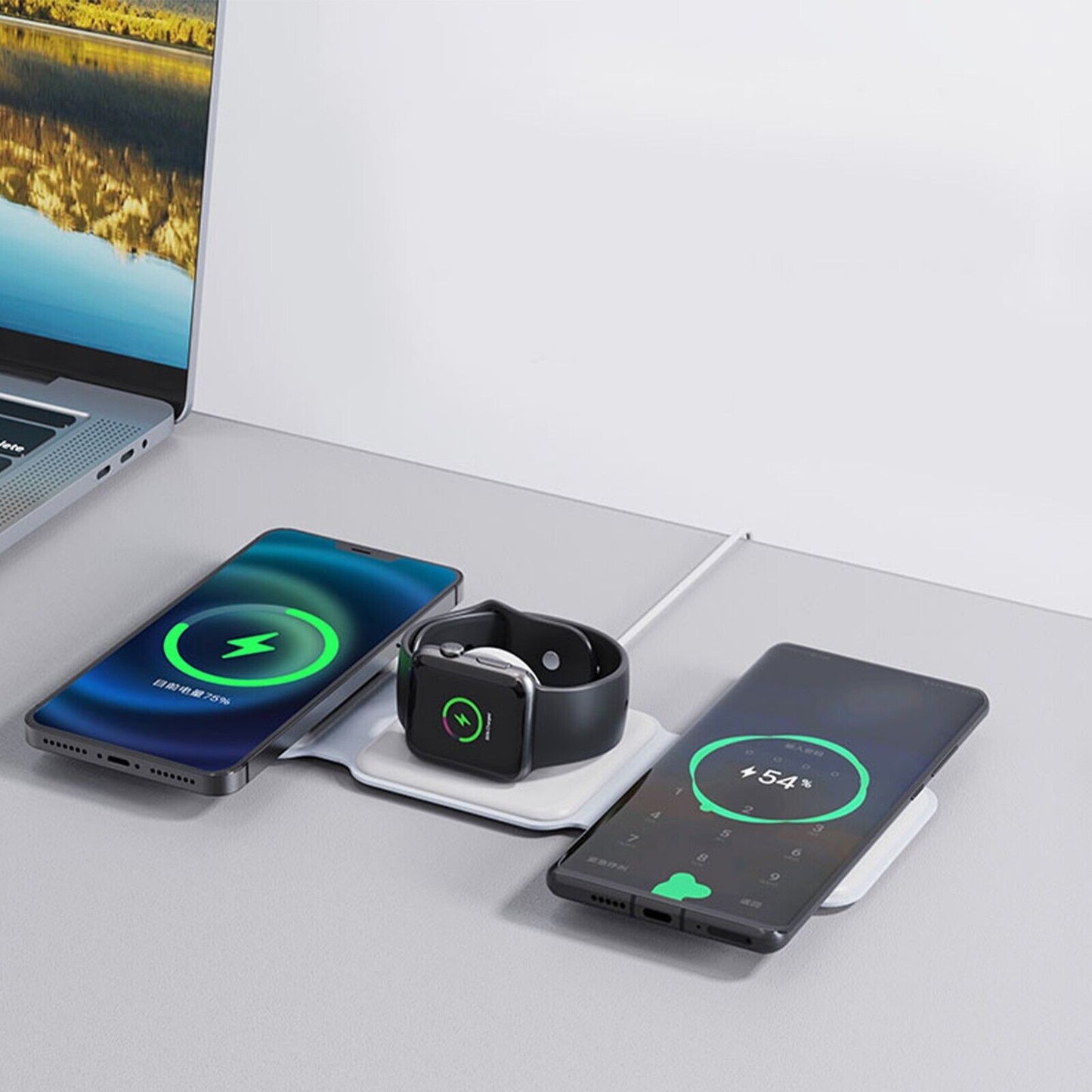 Alkaya Reise Induktives Ladegerät faltbar weiß