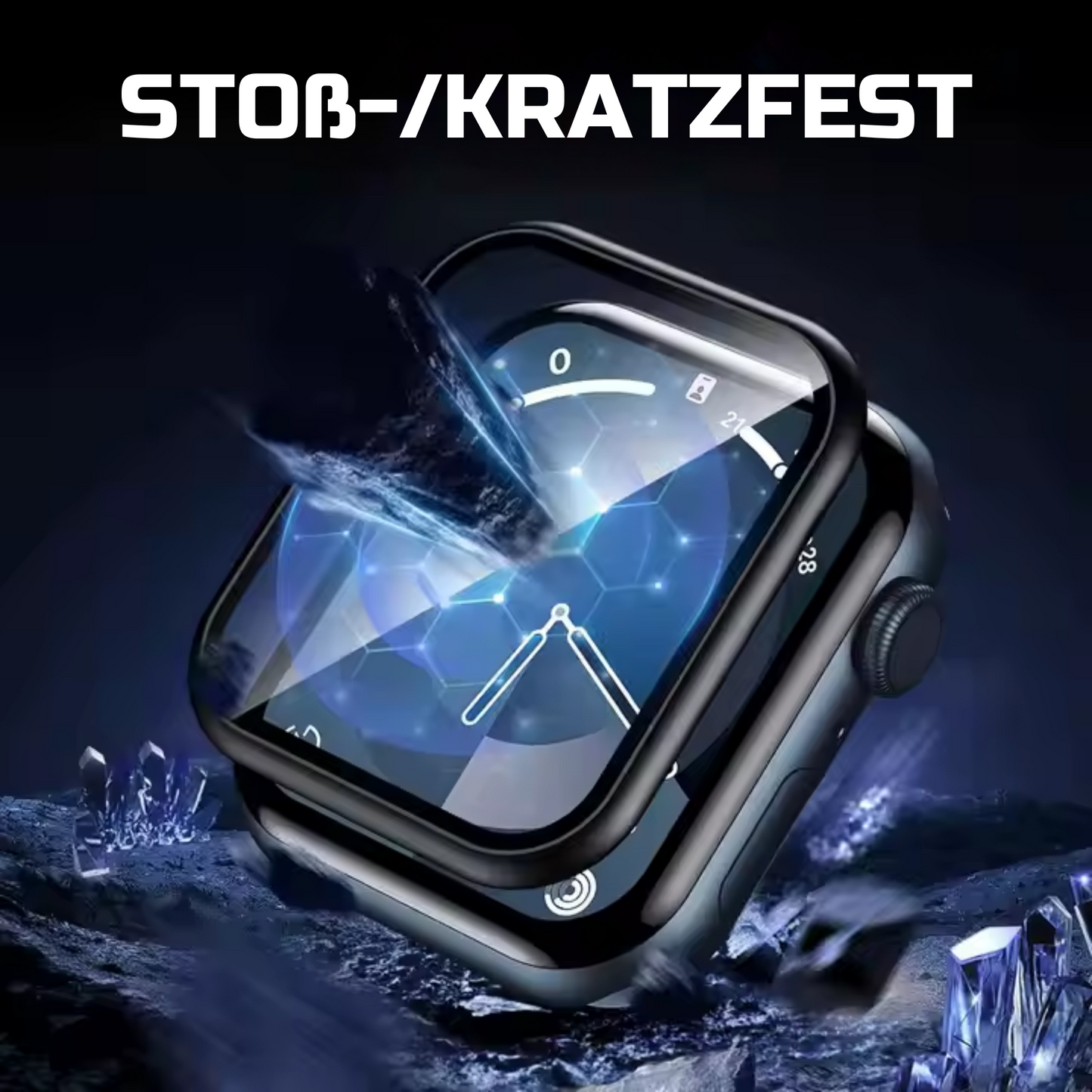 Apple Watch Hartglas Schutzfolie 2er Pack