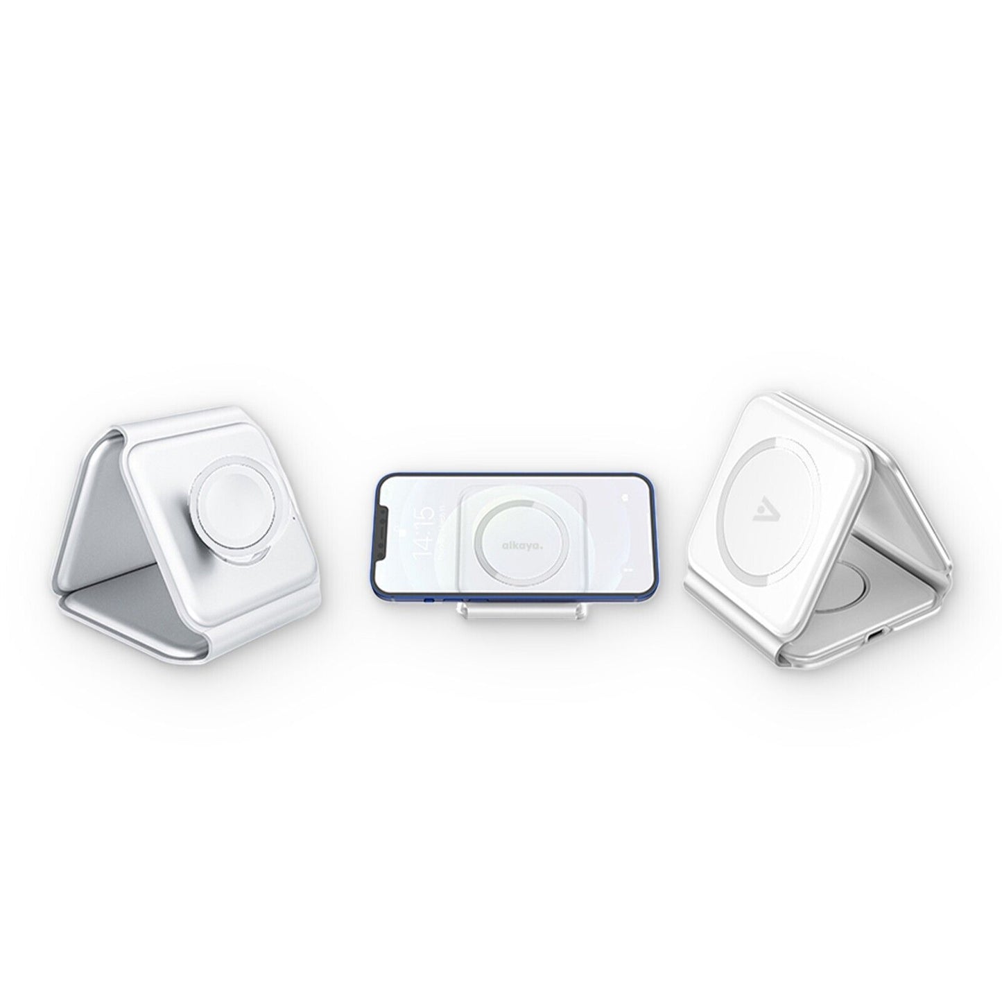 Alkaya Reise Induktives Ladegerät faltbar weiß