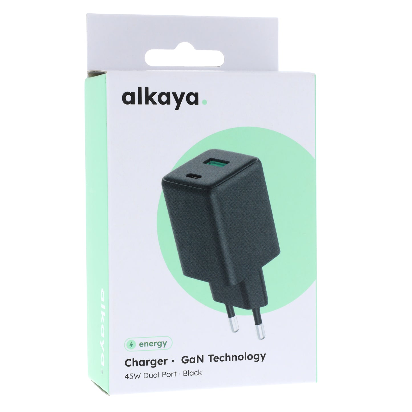 Alkaya 45W USB-A & USB-C Netzstecker schwarz