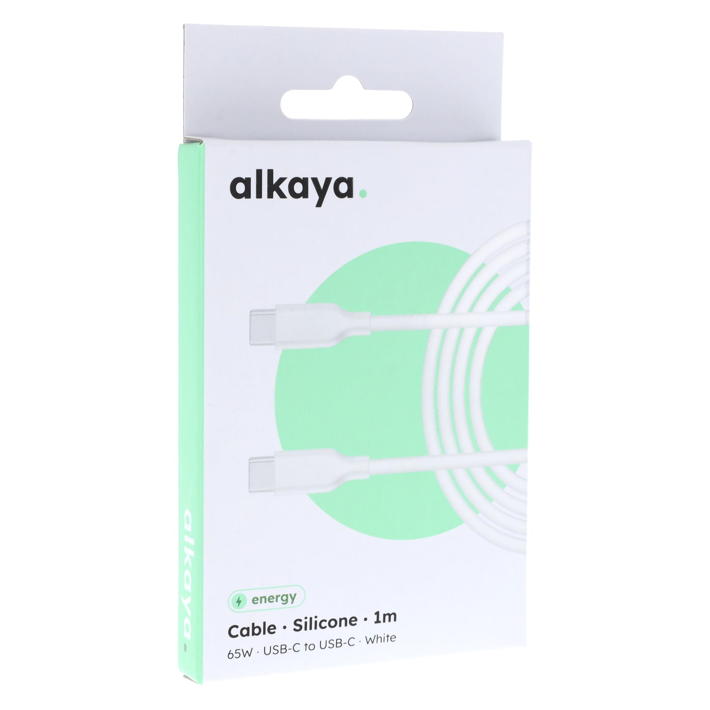 Alkaya 1m USB-C auf USB-C Kabel weiß