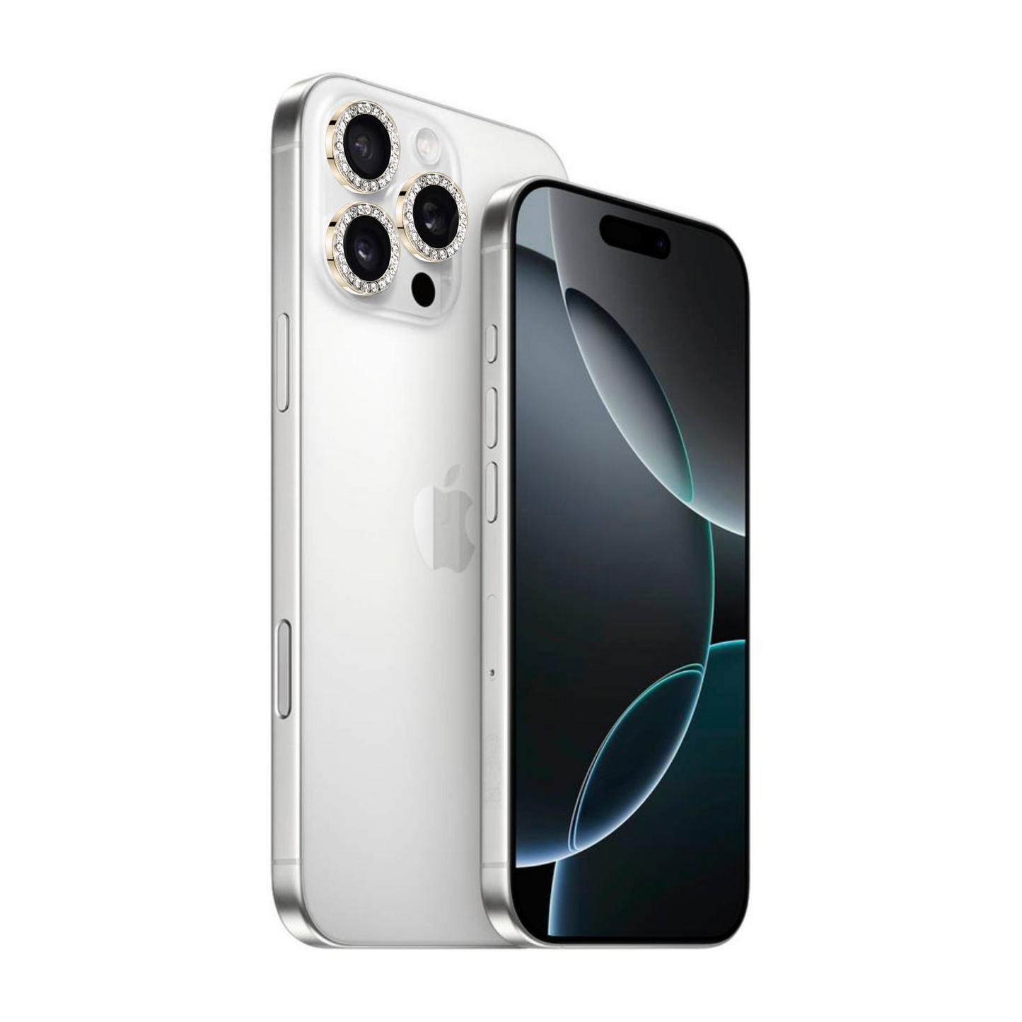 Linsenschutz Glitzer Ringe in Schwarz für iPhone