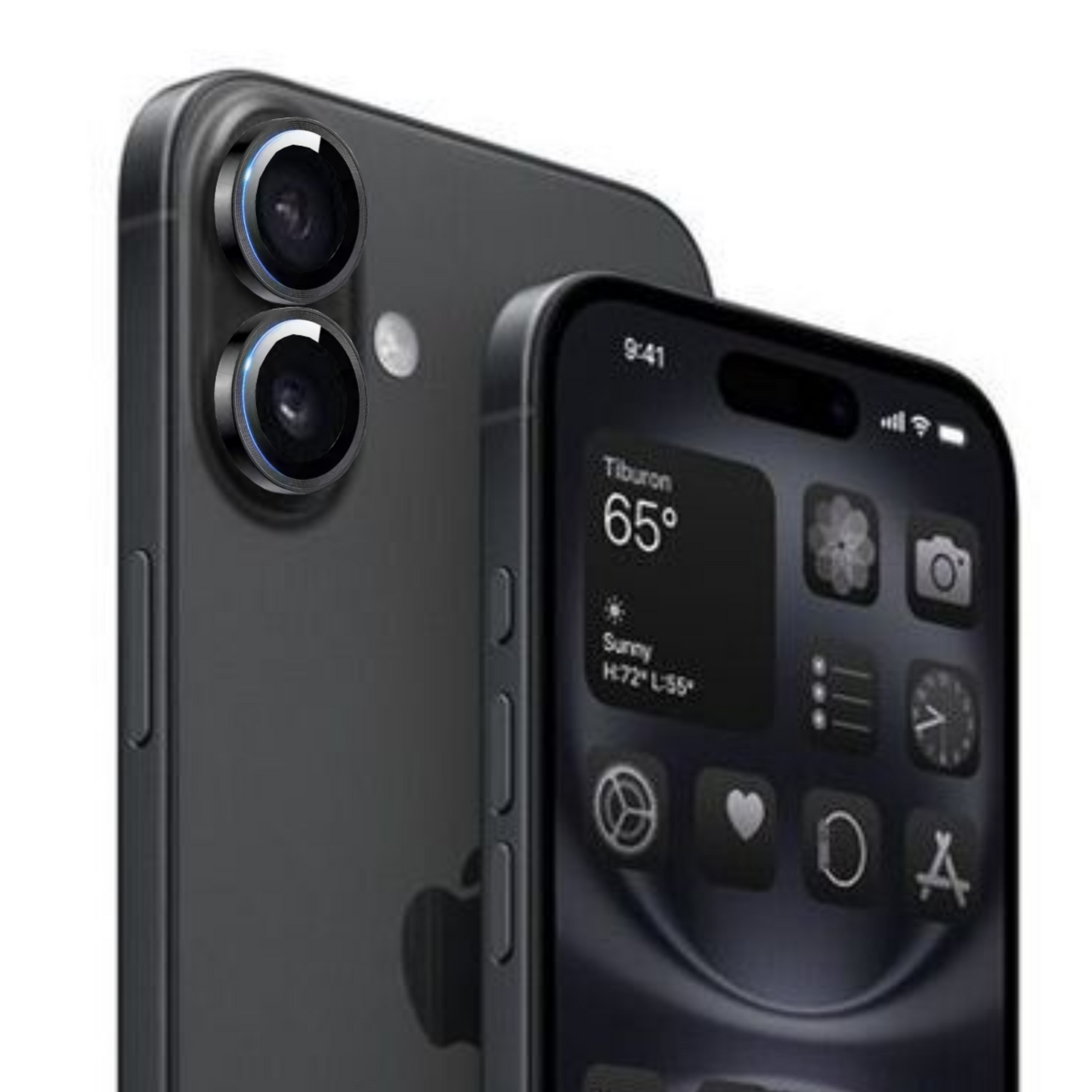 Linsenschutz Ringe in schwarz für iPhone