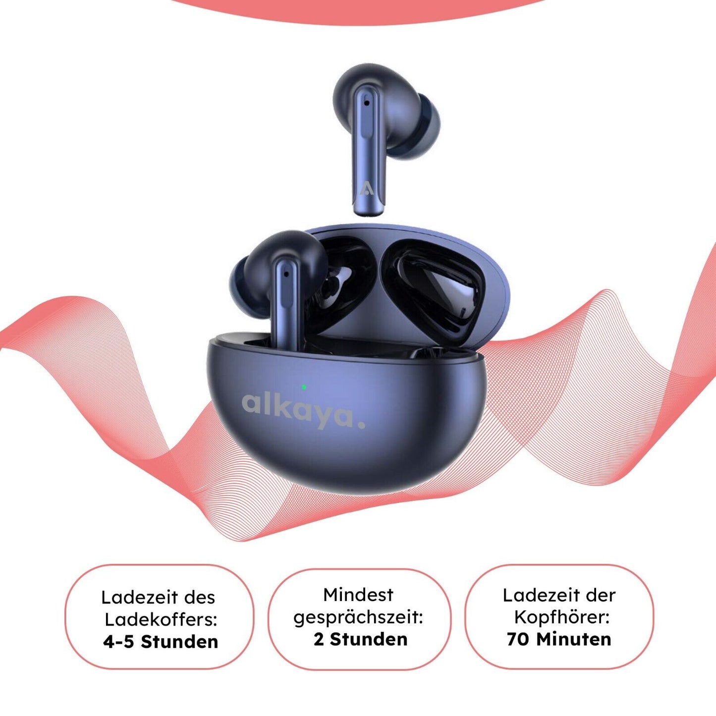 Alkaya Bluetooth Pro Kopfhörer in Blau