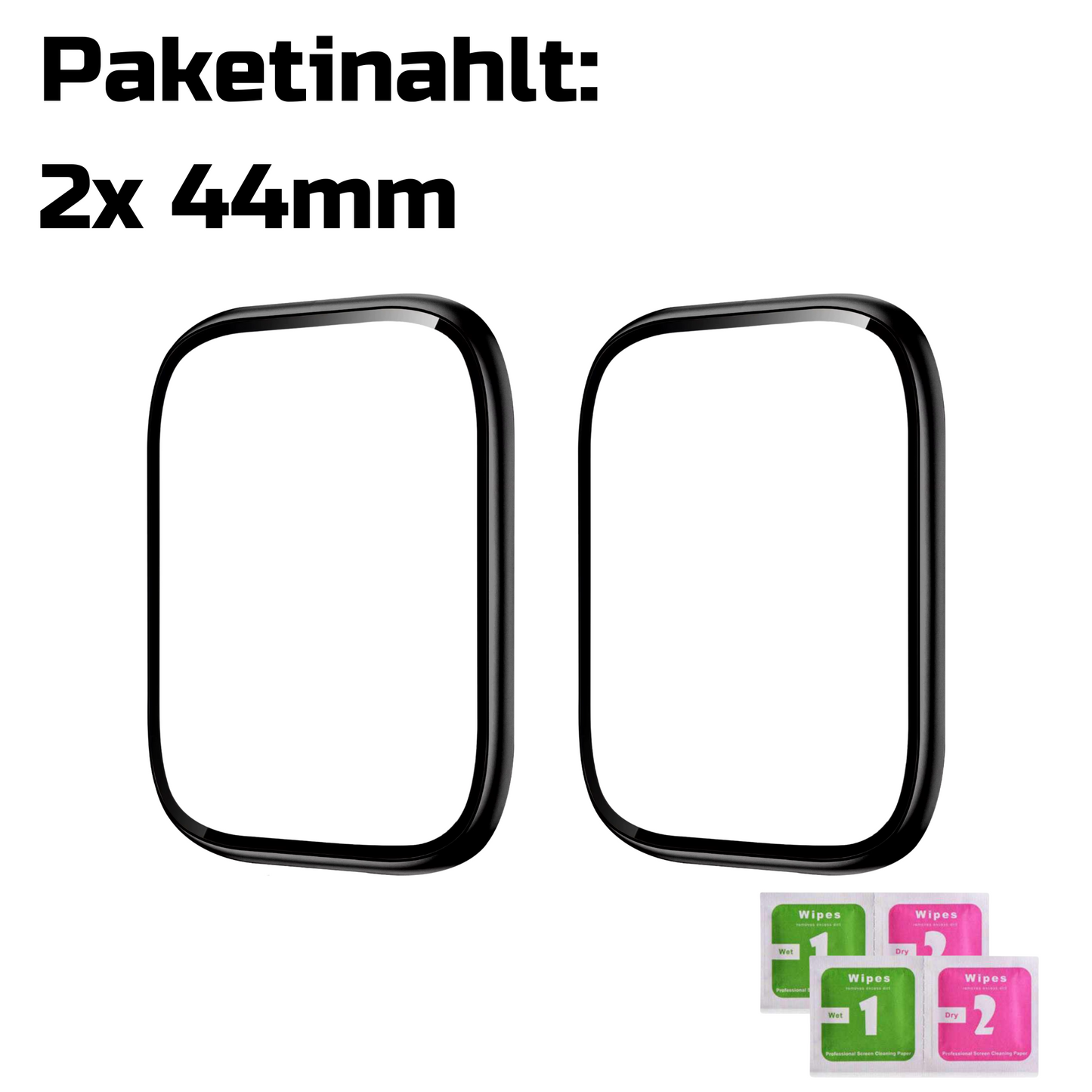 Apple Watch Hartglas Schutzfolie 2er Pack