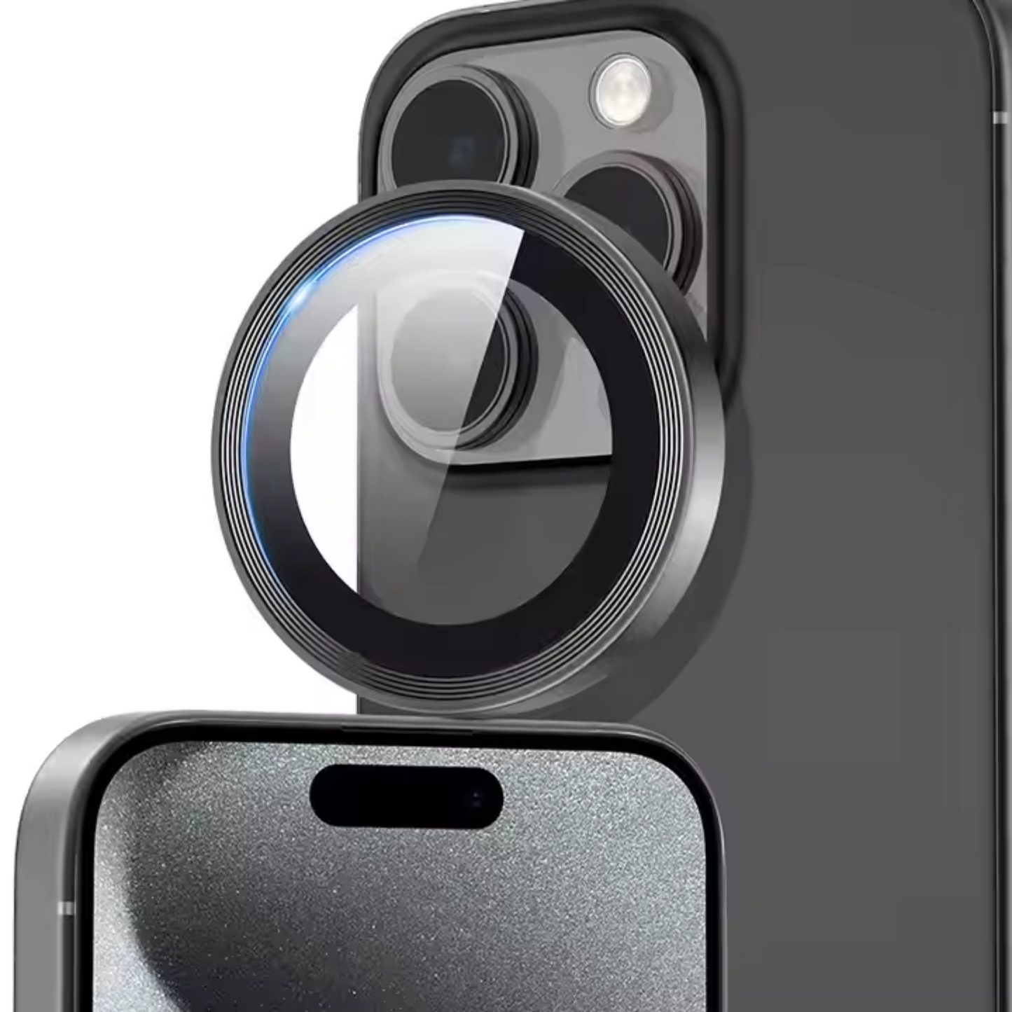 Linsenschutz Ringe in schwarz für iPhone