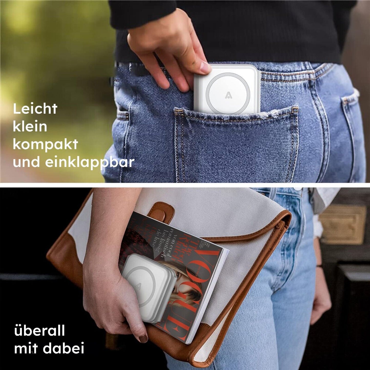 Alkaya Reise Induktives Ladegerät faltbar schwarz