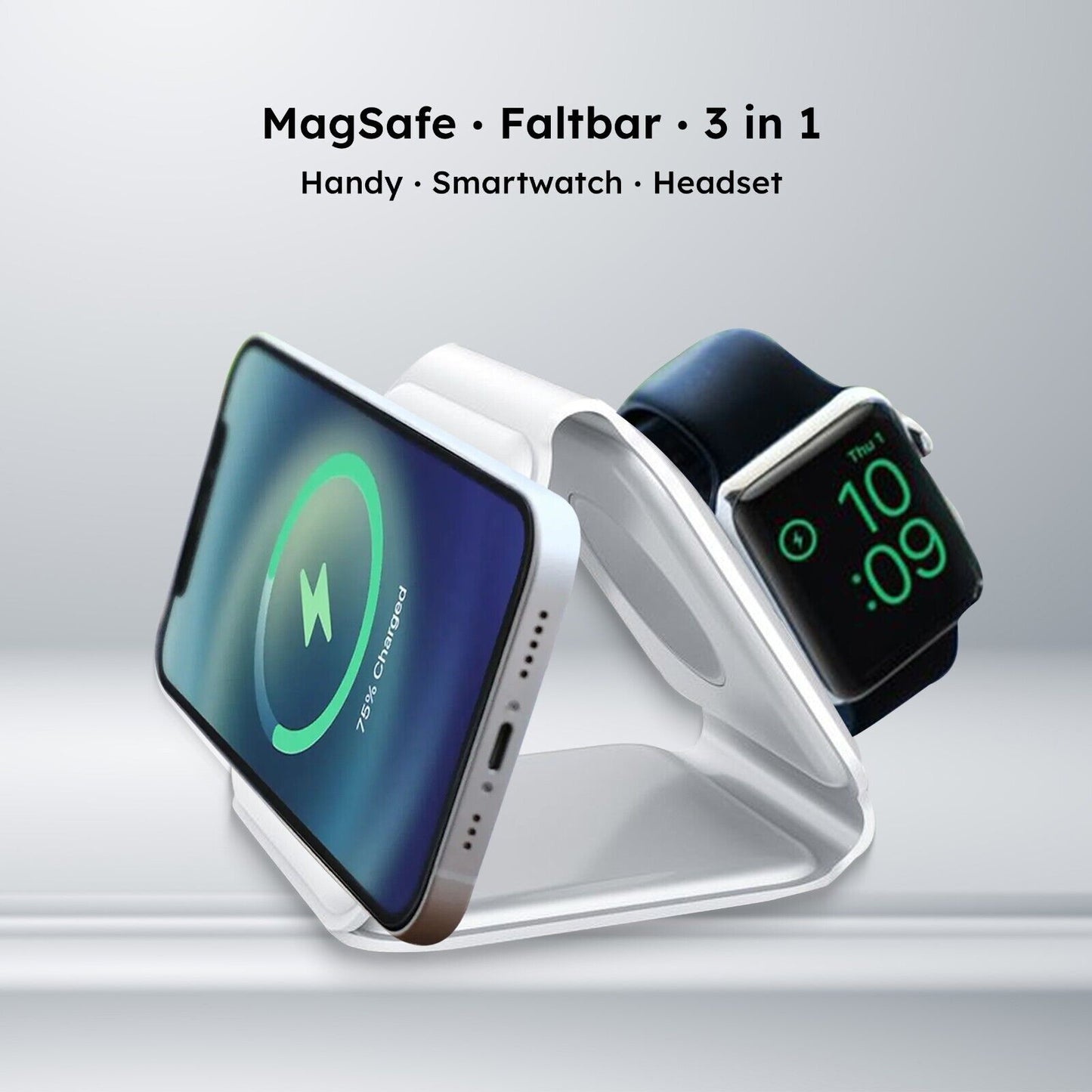 Alkaya Reise Induktives Ladegerät faltbar weiß