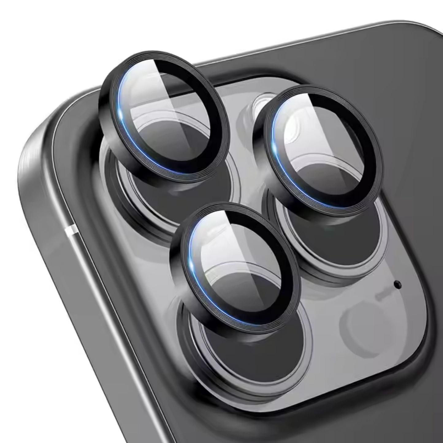Linsenschutz Ringe in schwarz für iPhone