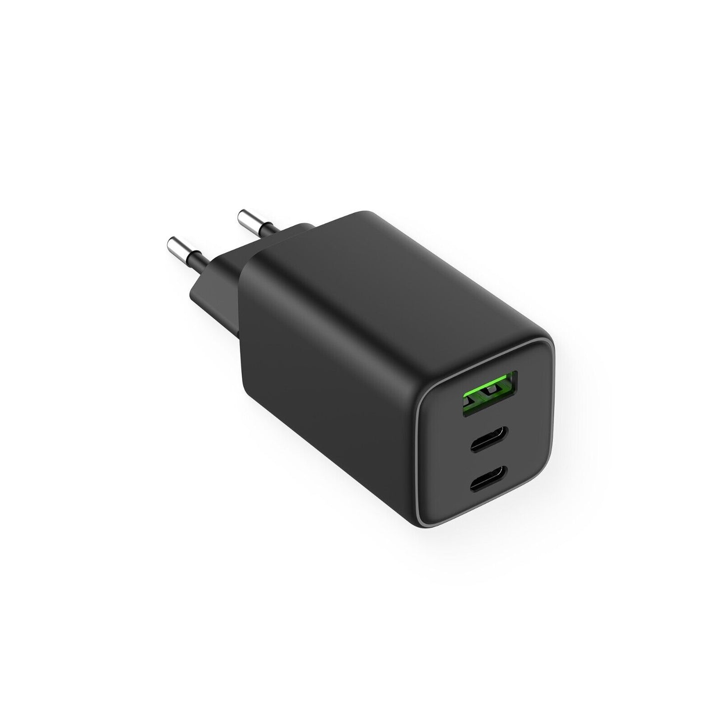 Alkaya 65W USB-A & USB-C+C Netzstecker schwarz