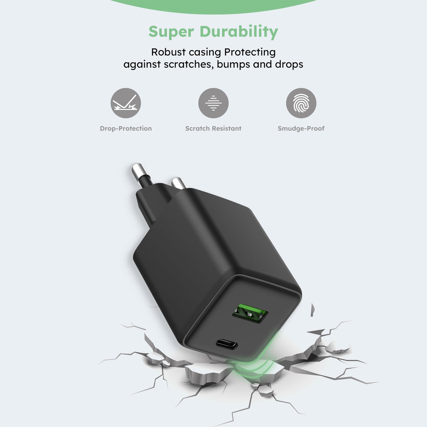 Alkaya 45W USB-A & USB-C Netzstecker schwarz