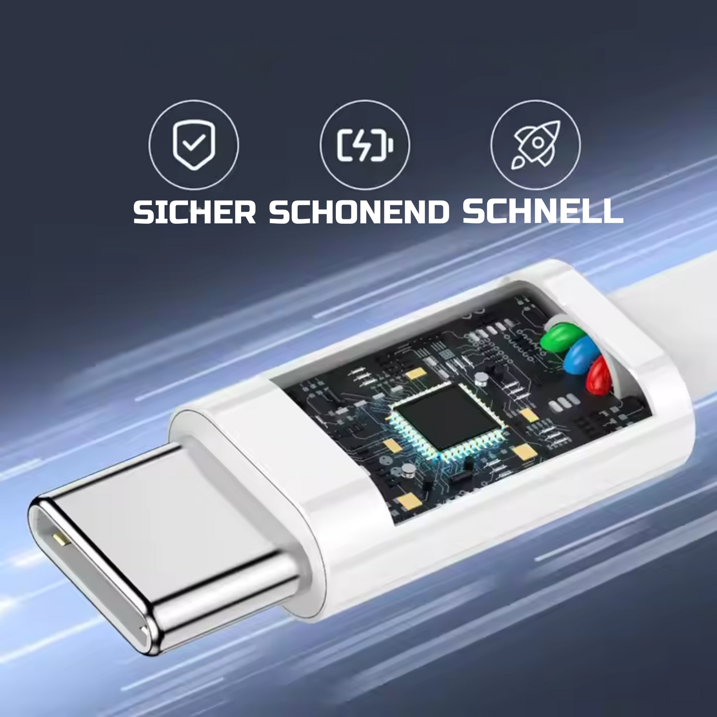 Nylon USB-C zu USB-C Schnell-Ladekabel rosa