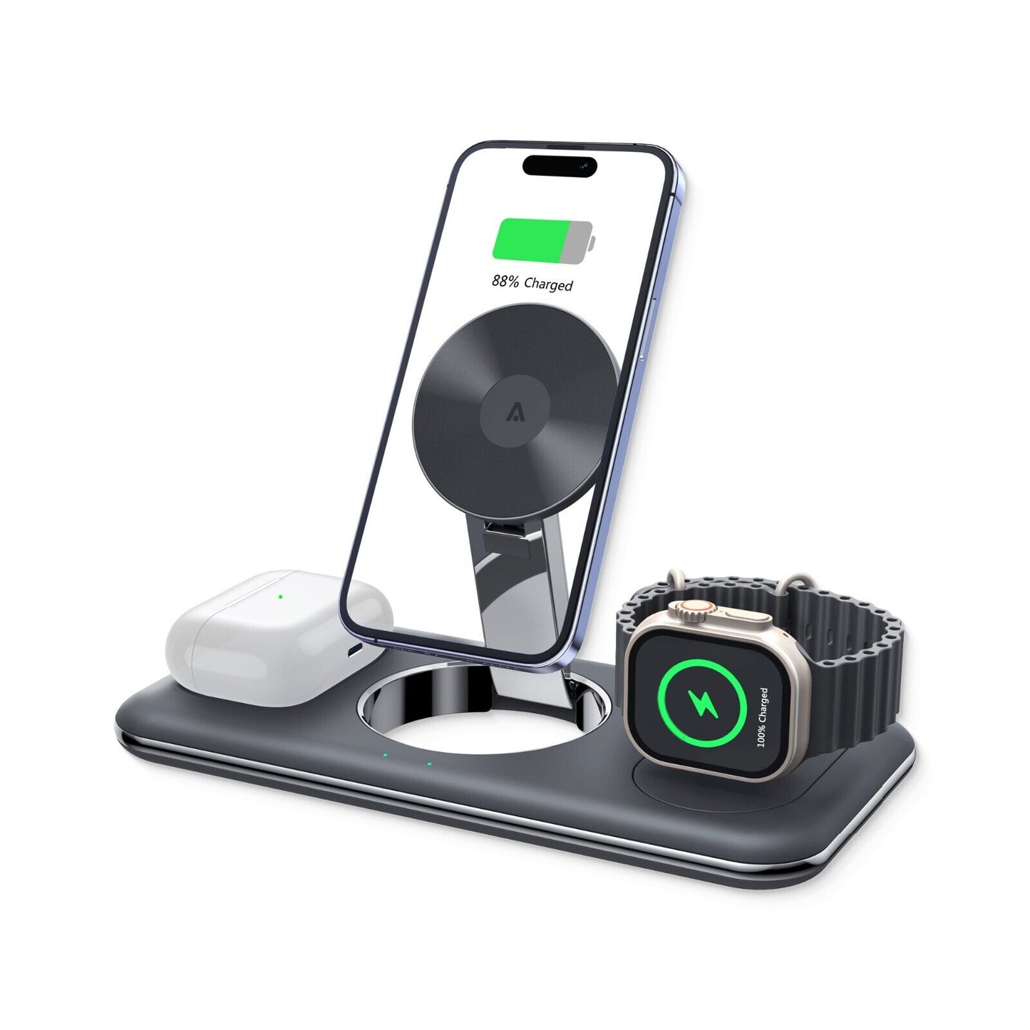 Alakaya 3in1 Ladestation in schwarz