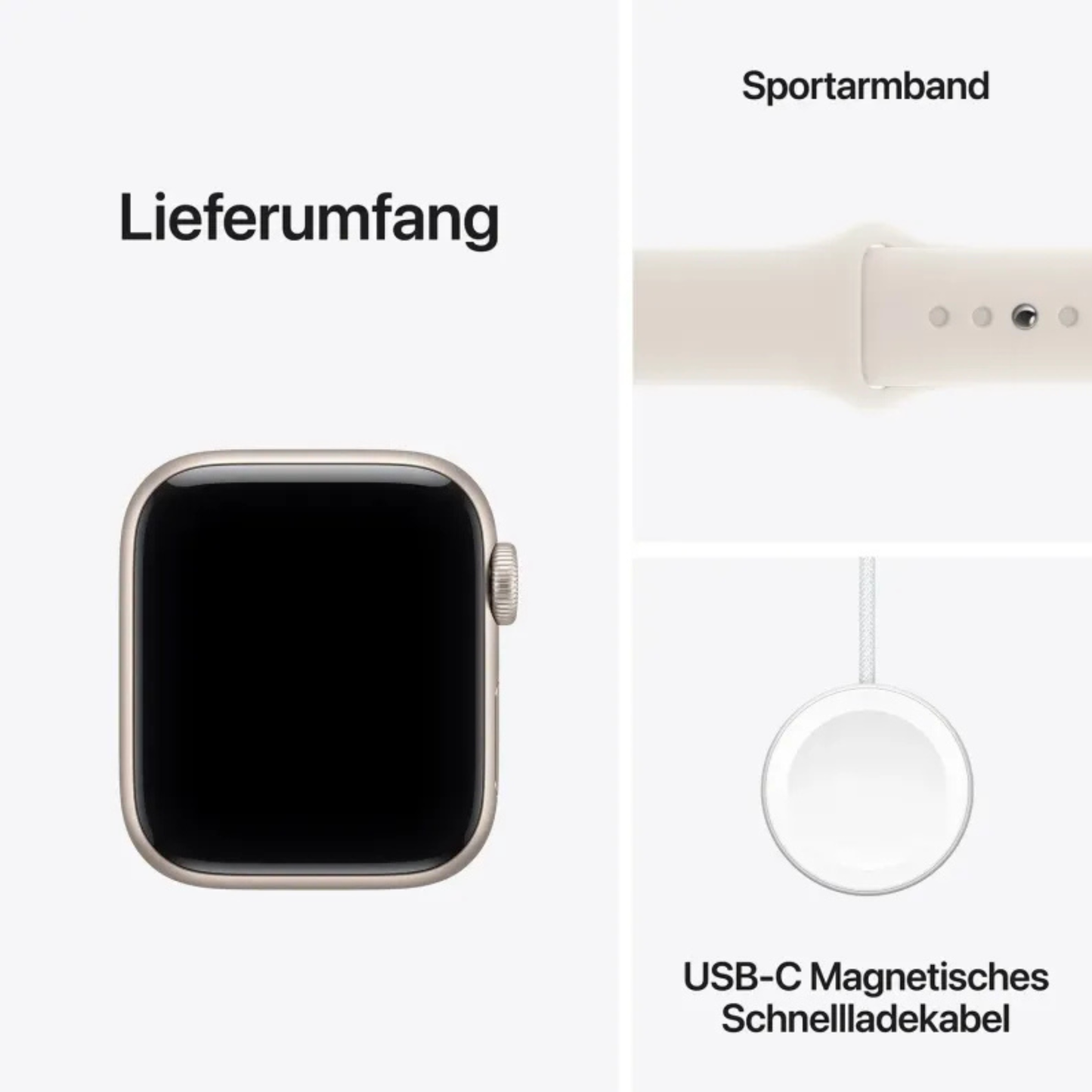 Apple Watch SE 3 (40 mm, GPS) Starlight Starlight Sport Band S/M M/L NEU & OVP versiegelt