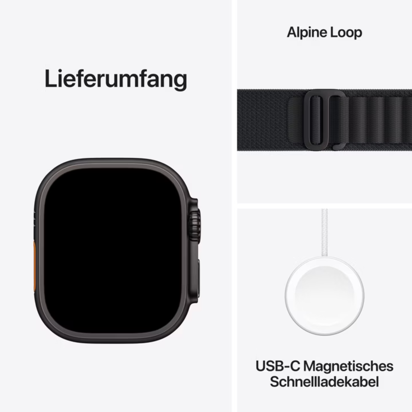 Apple Watch Ultra 3 (49 mm, GPS + Cellular) Black Titanium Black Alpine Loop S M NEU & OVP versiegelt