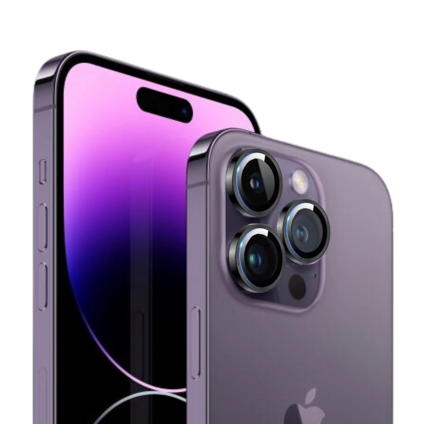 Linsenschutz Ringe in schwarz für iPhone