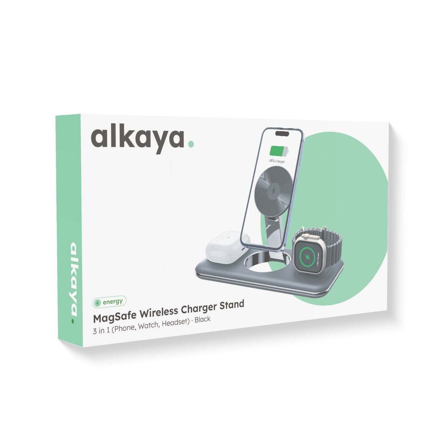 Alakaya 3in1 Ladestation in schwarz