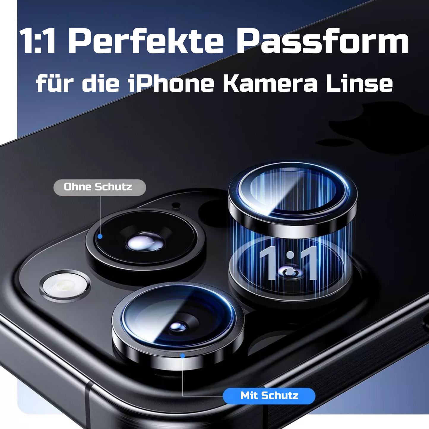 Linsenschutz Ringe für iPhone 16|16 Plus|16 Pro|16 Pro Max