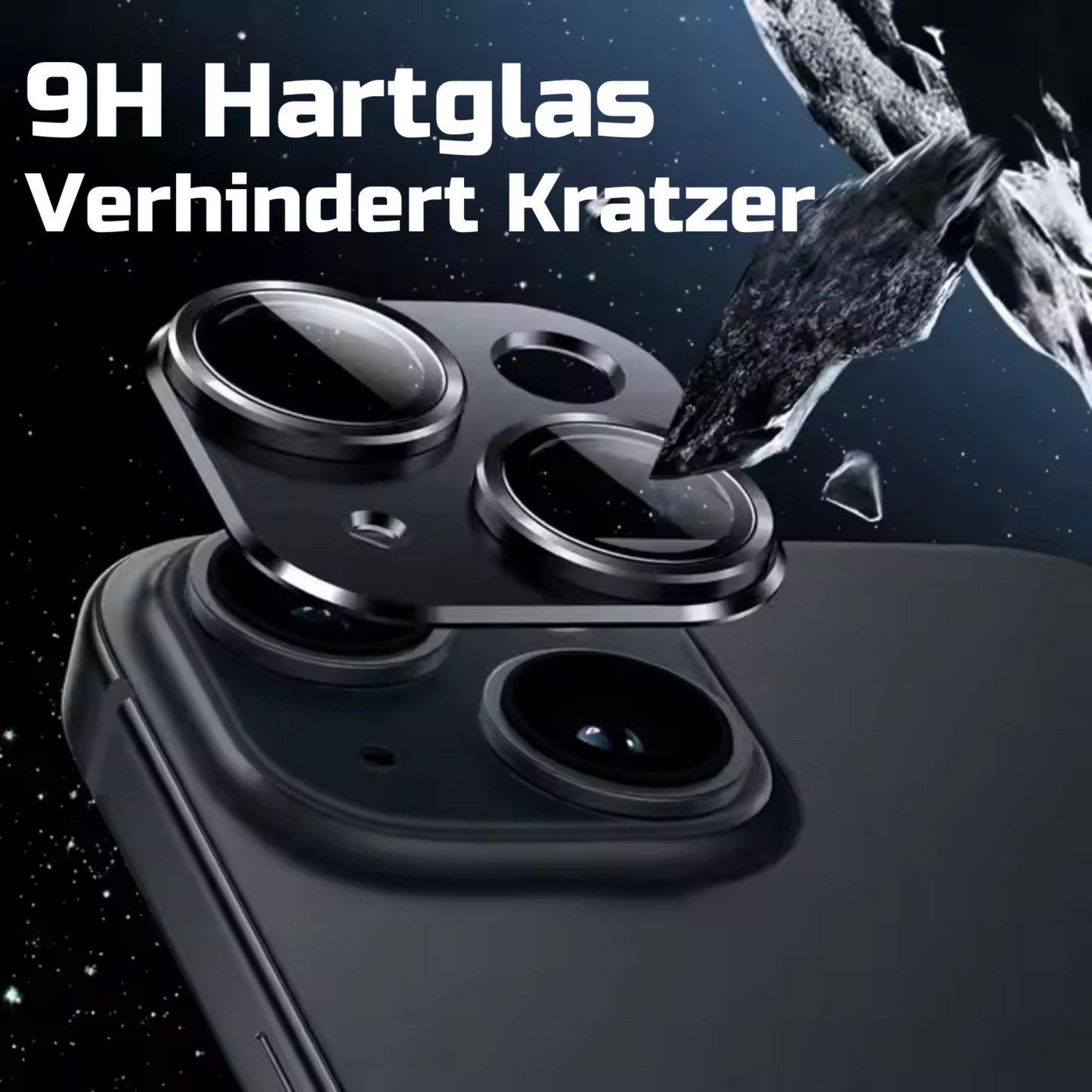 Kameraschutz Aluminium in silber für iPhone