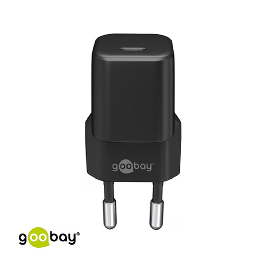 ORIGINAL Goobay 20W USB-C Ladegerät in schwarz