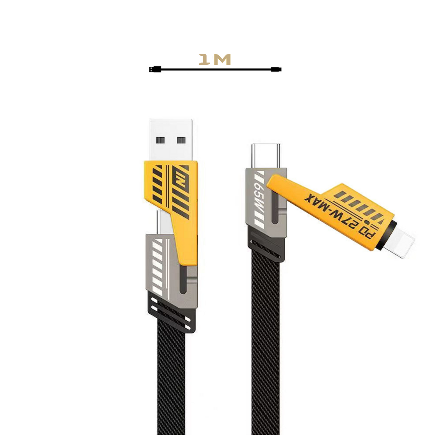 4in1 Nylon Schnell-Ladekabel