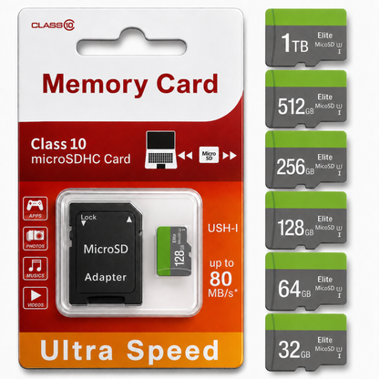 Micro SD Speicherkarte Elite 32GB 64GB 128GB 256GB 512GB 1TB