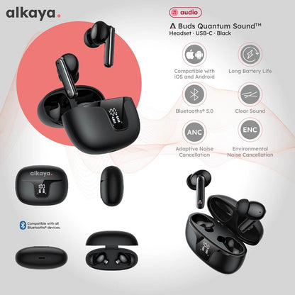 Alkaya Bluetooth Kopfhörer schwarz