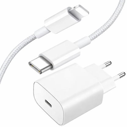 iPhone Schnell Nylon Ladekabel Ladegerät in weiß