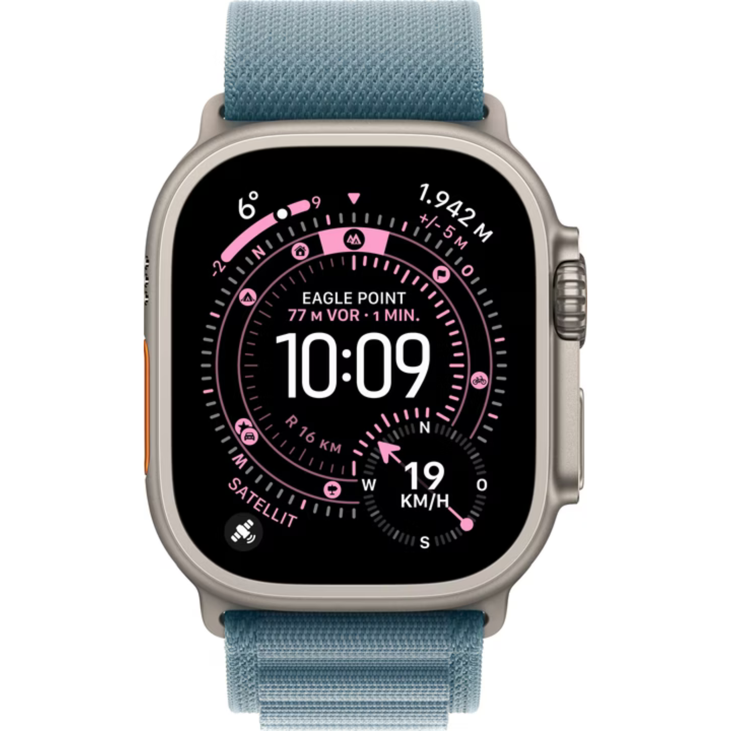 Apple Watch Ultra 3 (49 mm, GPS + Cellular) Natural Titanium Light Blue Alpine Loop S M NEU & OVP versiegelt