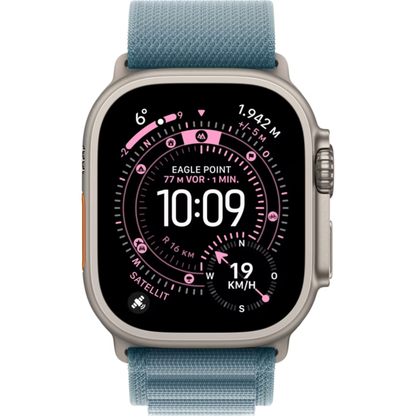 Apple Watch Ultra 3 (49 mm, GPS + Cellular) Natural Titanium Light Blue Alpine Loop S M NEU & OVP versiegelt