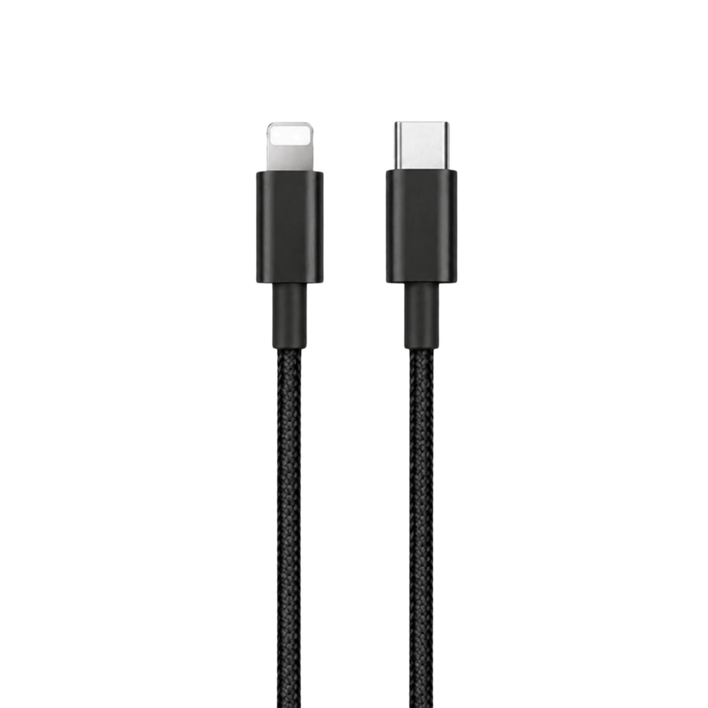 MobileKing USB-C iPhone Nylon Schnell-Ladekabel schwarz