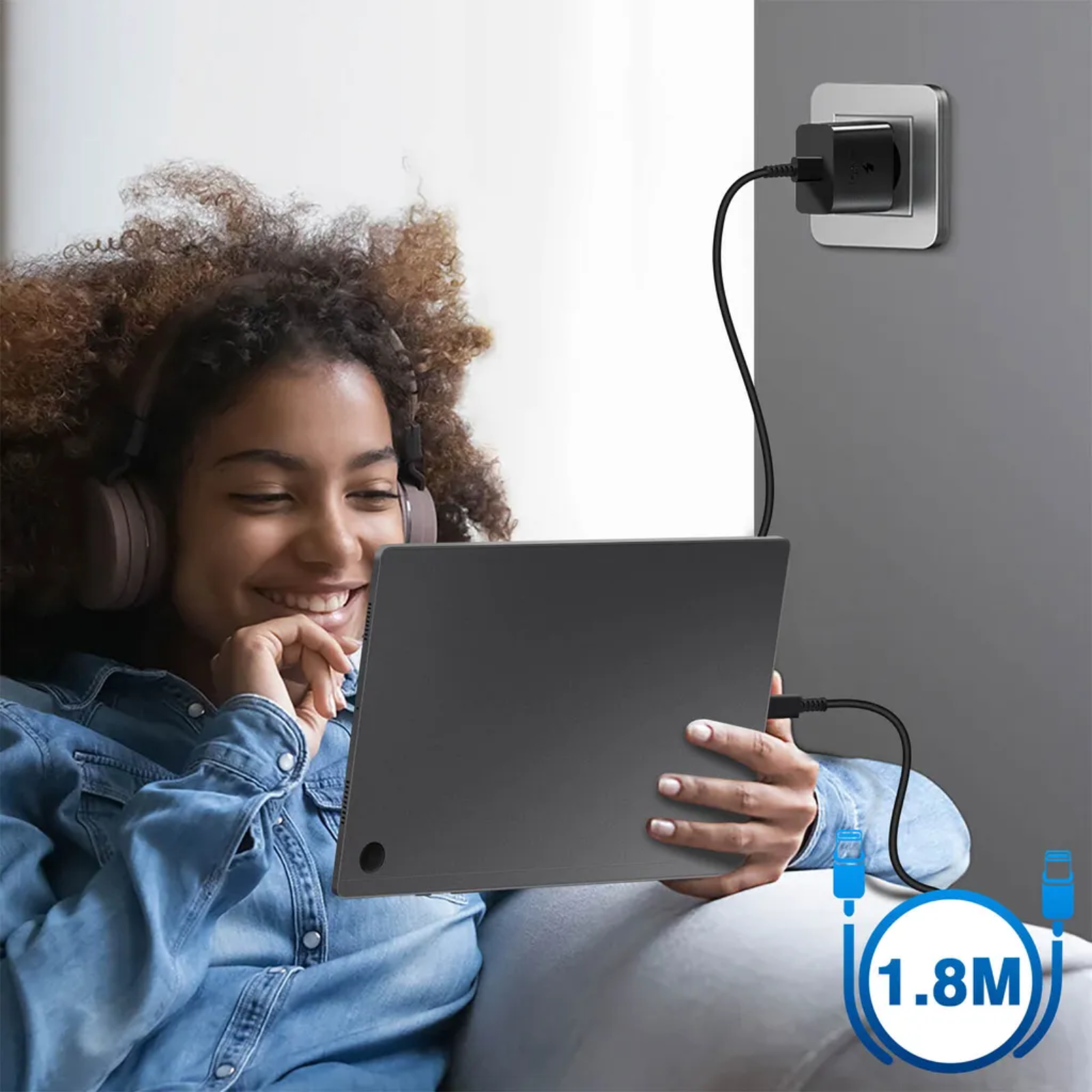 USB-C 45W-Ladeset Schwarz Ansicht 3