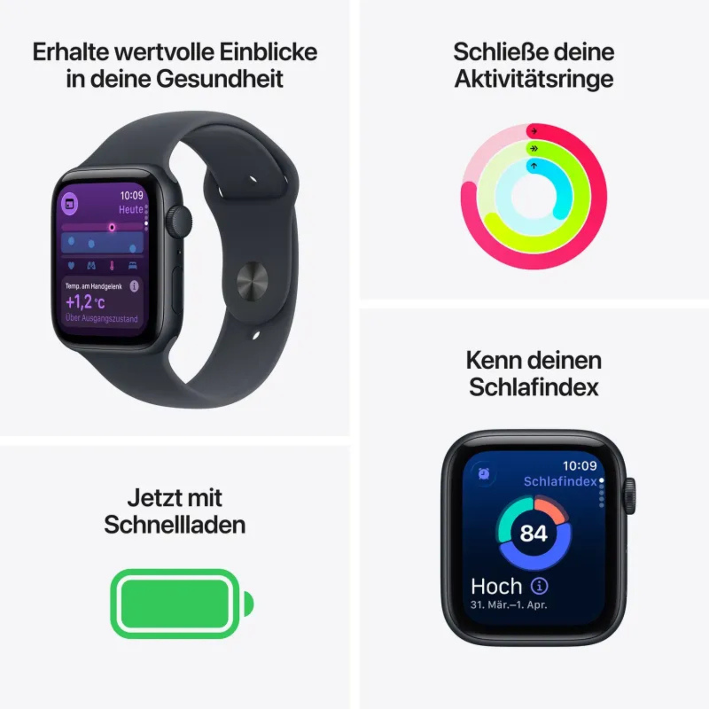 Apple Watch SE 3 (40 mm, GPS) Starlight Starlight Sport Band S/M M/L NEU & OVP versiegelt