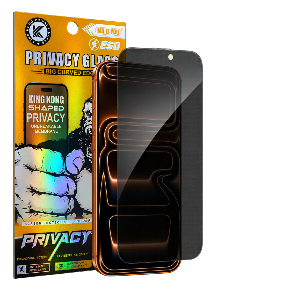 Privacy Blickschutz Panzerfolie für alle iPhone 12 - 17er Reihe
