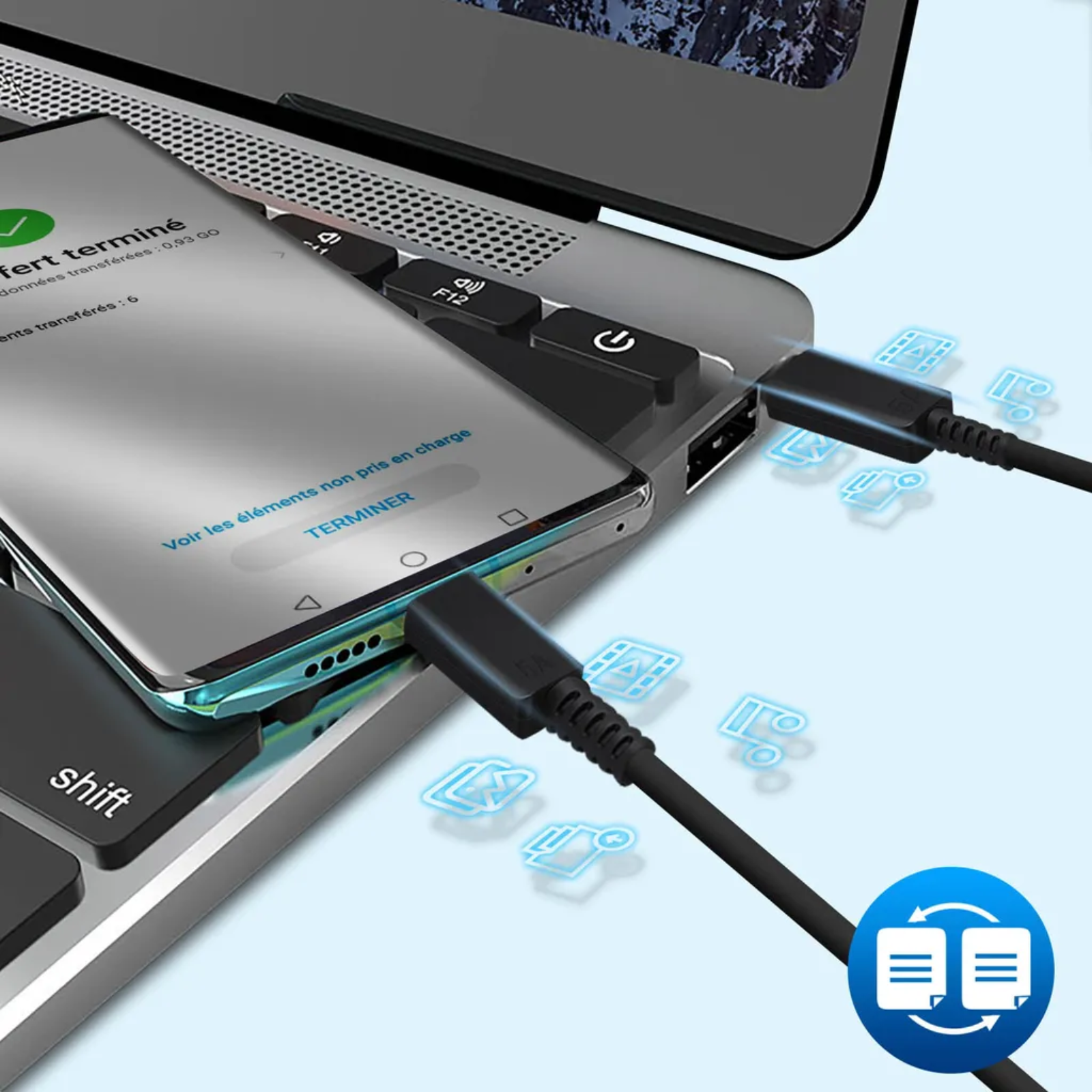 USB-C 45W-Ladeset Schwarz Ansicht 8