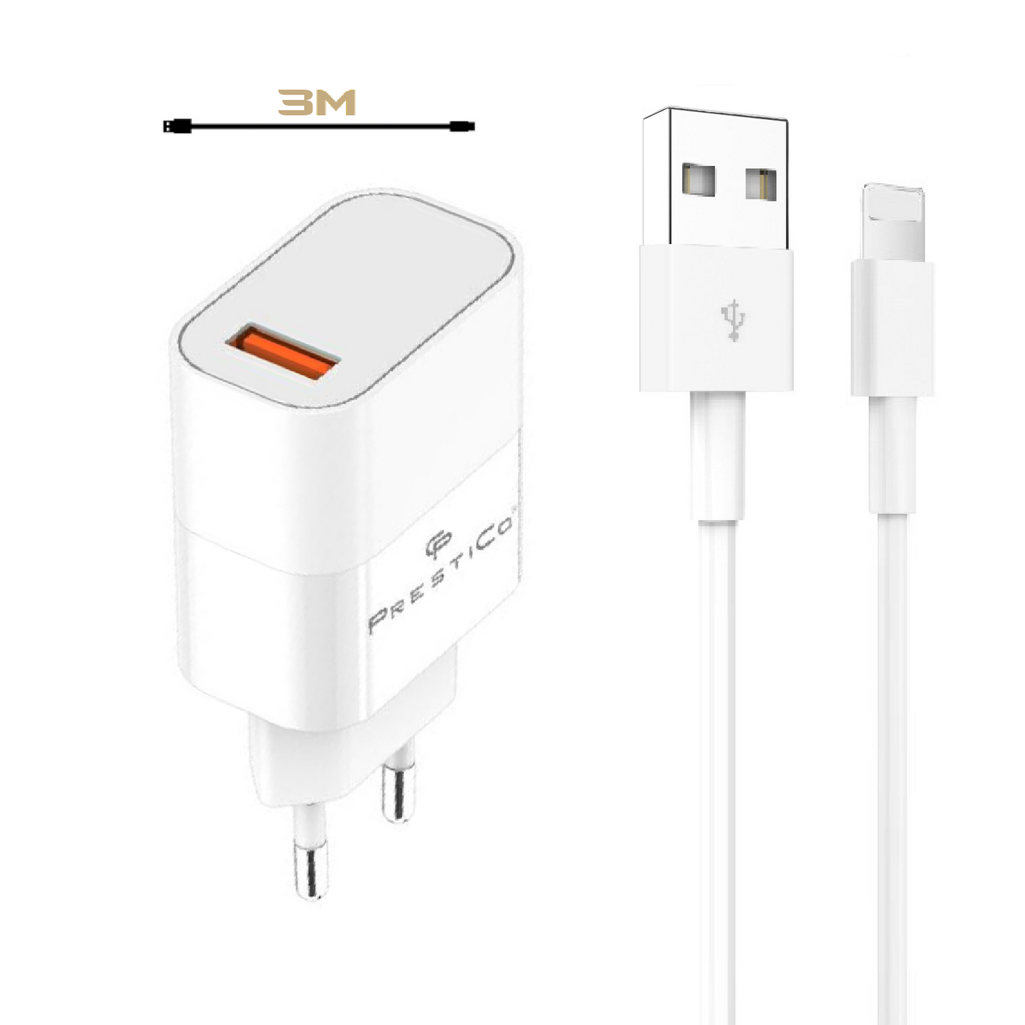 MobileKing Schnell-Ladeset iPhone zu USB-A 22,5W