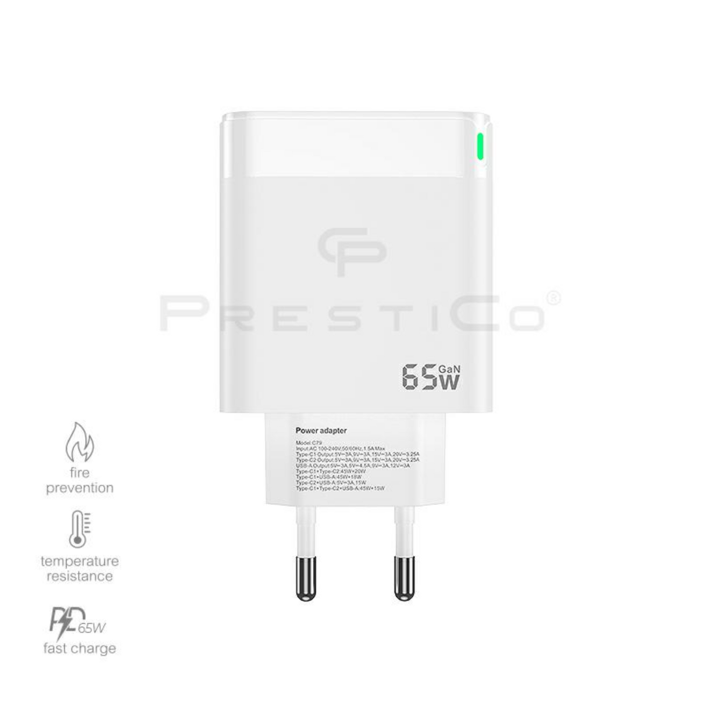 MobileKing Schnell-Ladegerät 65W USB-C/USB-A