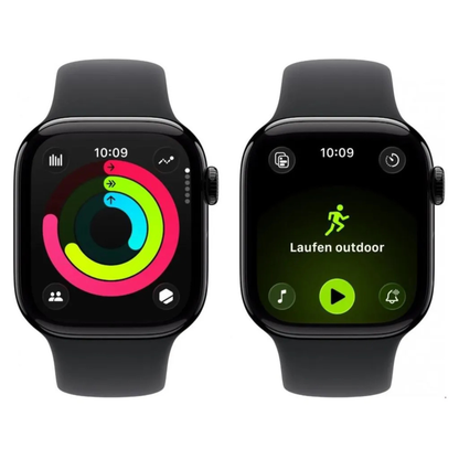 Apple Watch Series 11 (42 mm, GPS) Jet Black Schwarz Sport Band S/M M/L NEU & OVP versiegelt