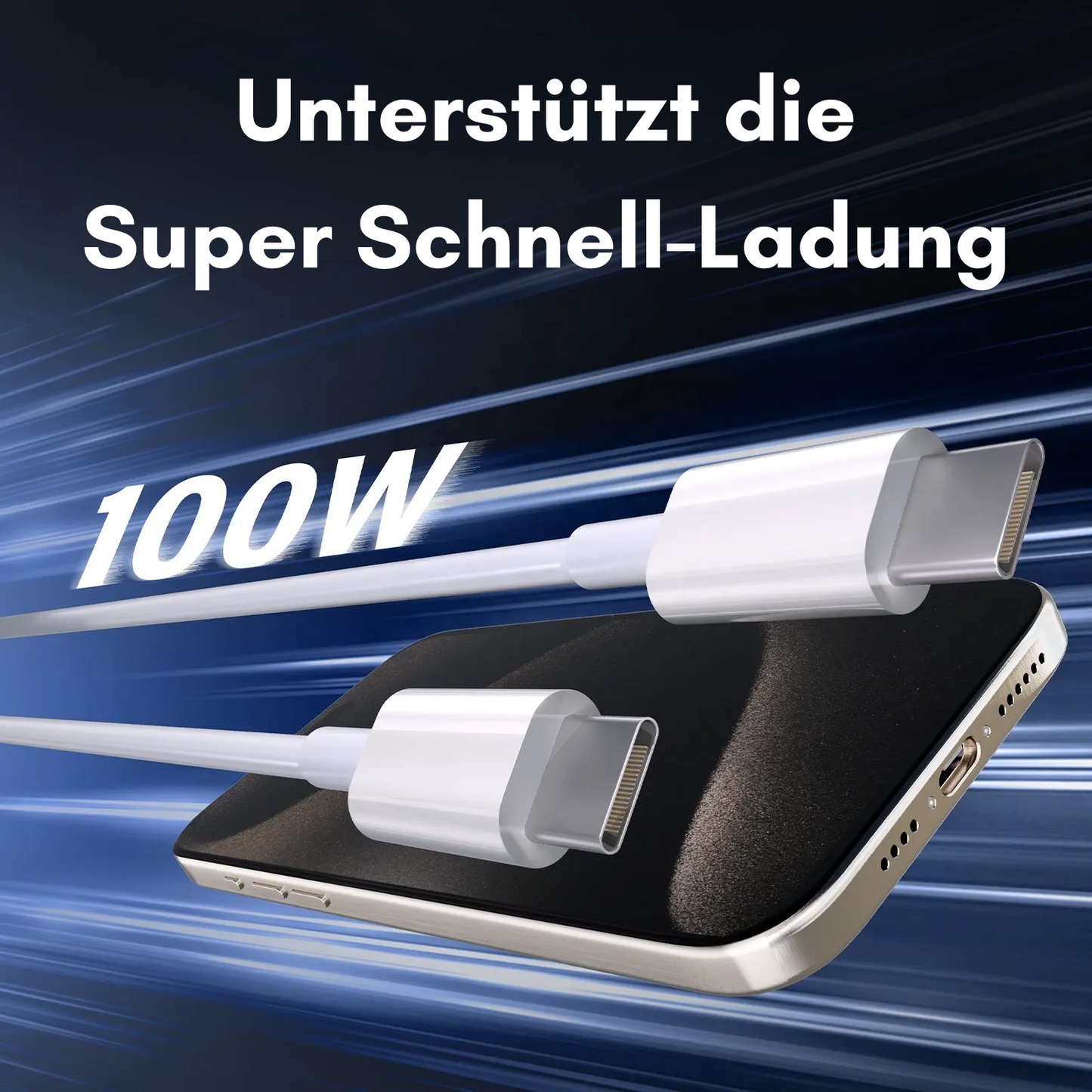 100W USB-C zu USB-C Ladekabel