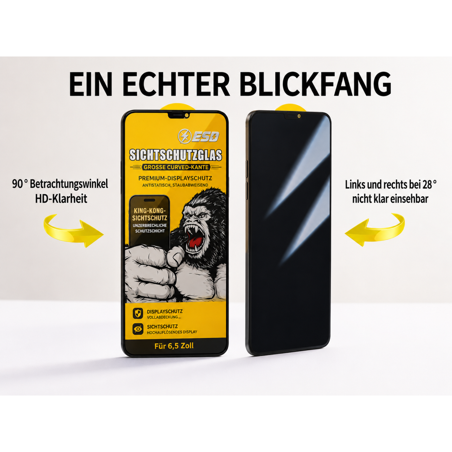 Privacy Blickschutz Panzerfolie für Samsung Galaxy 23 - 26er Reihe