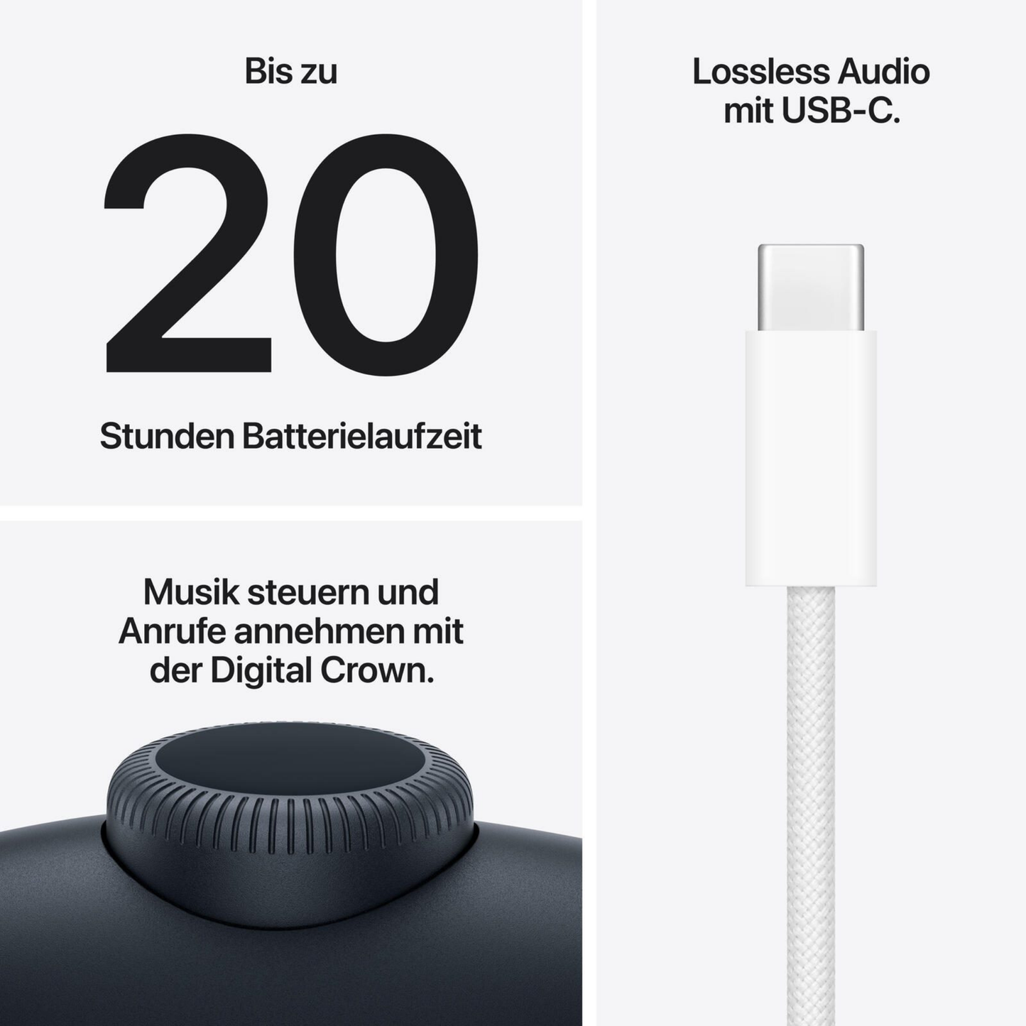 Apple AirPods Max 2 (2026) Over-Ear-Kopfhörer mitternacht