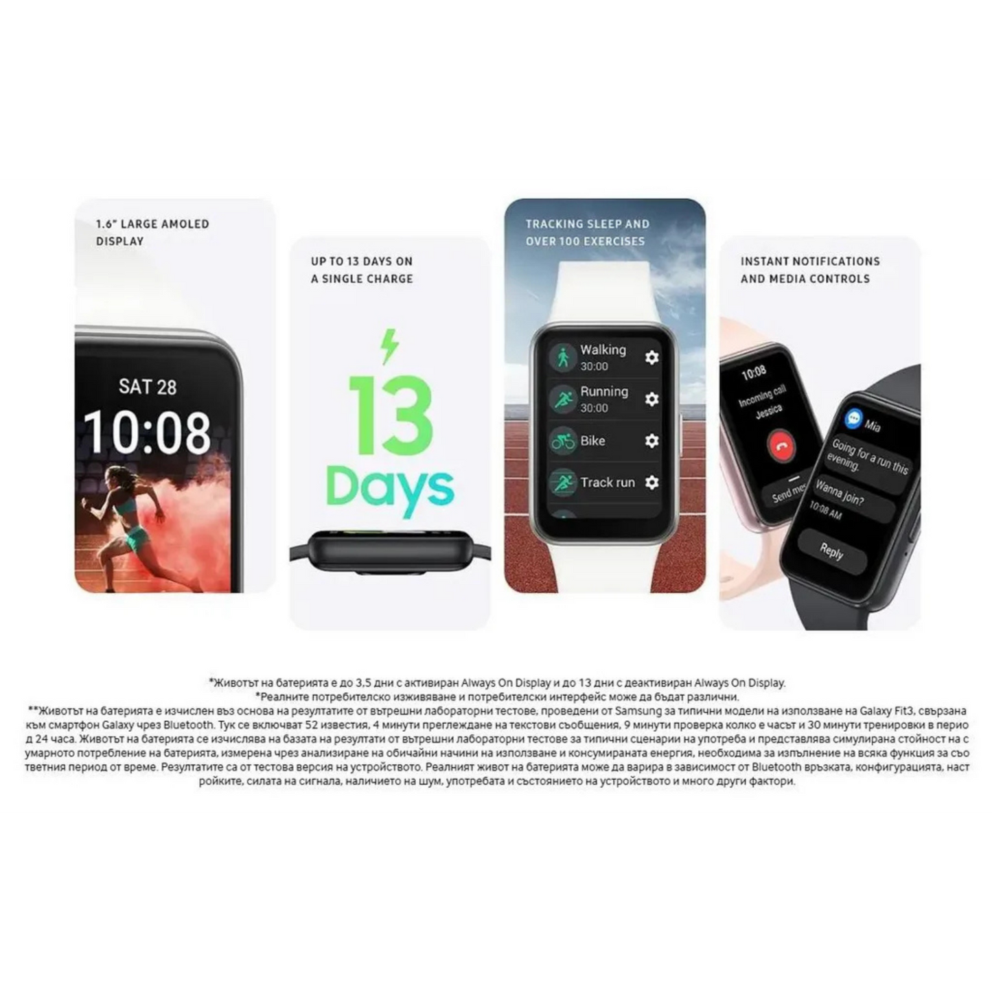 Samsung Galaxy Fit3 Dark Gray AMOLED Touchscreen schwarz