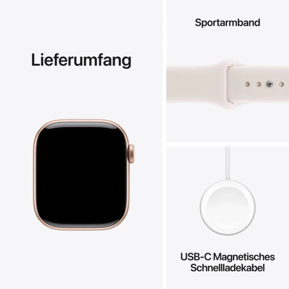 Apple Watch Series 11 (42 mm, GPS) Rose Gold Light Blush Sport Band S/M  M/L NEU & OVP versiegelt