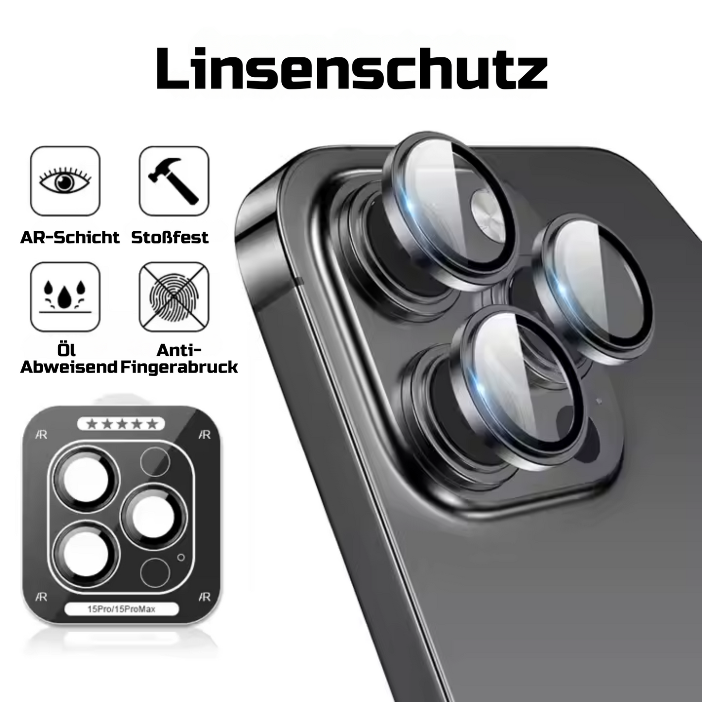 Linsenschutz Ringe für iPhone 11|11 Pro|11 Pro Max