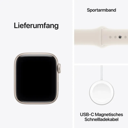 Apple Watch SE 3 (40 mm, GPS) Starlight Starlight Sport Band S/M M/L NEU & OVP versiegelt