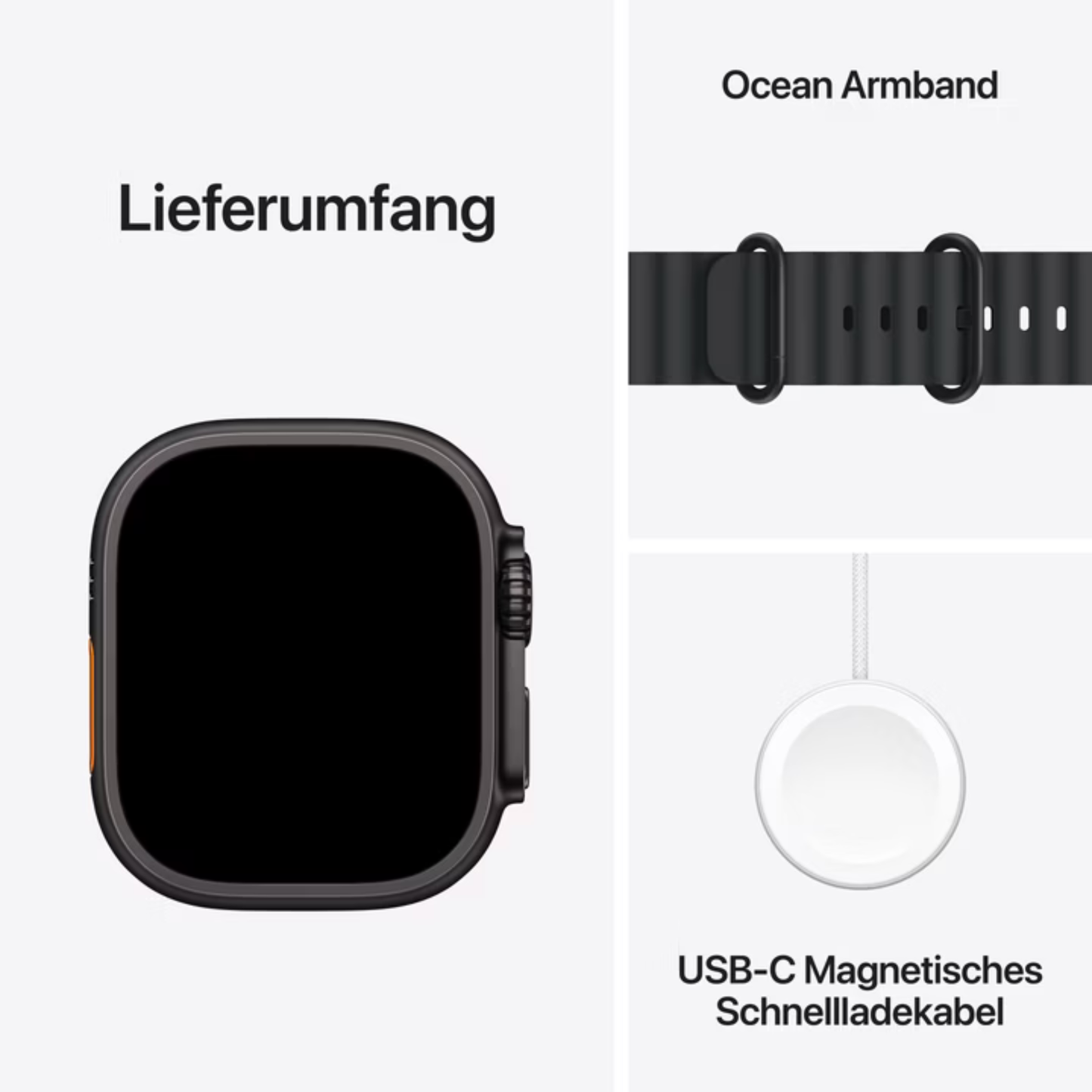Apple Watch Ultra 3 (49 mm, GPS + Cellular) Black Titanium Black Ocean Band One Size NEU & OVP versiegelt